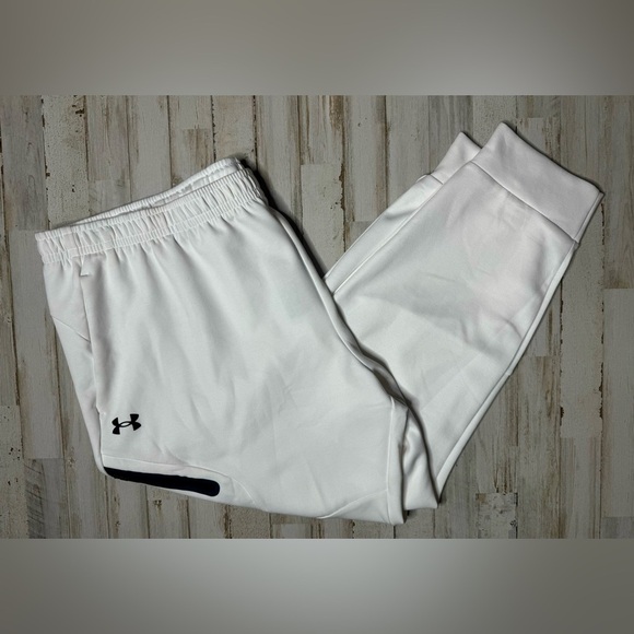 Under Armour Other - Under Armour Unstoppable Fleece Joggers 3XL White Stretch Wicking Drawcord NWT